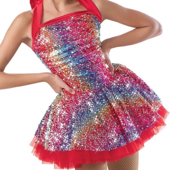 Dresses Colorful Sparkly Rainbow Sequin Mini Dress Xs Poshmark